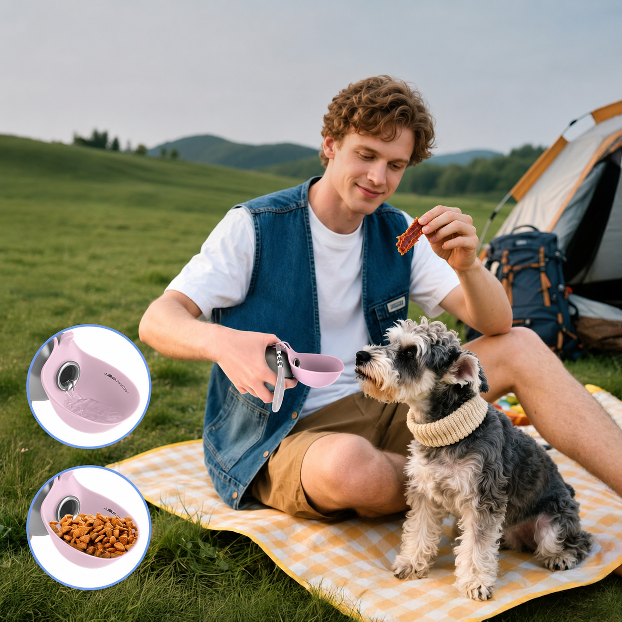 PawCoop® - Insulated Foldable Dog Water Bottle + Bowl