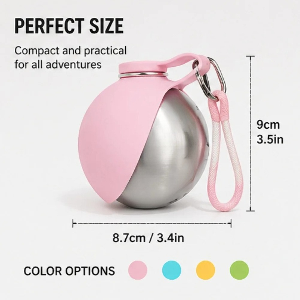 PawCoop foldable dog water bottle front product image