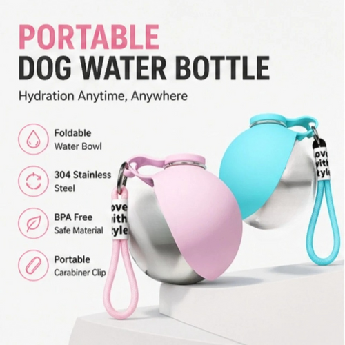 PawCoop foldable dog water bottle hero product image